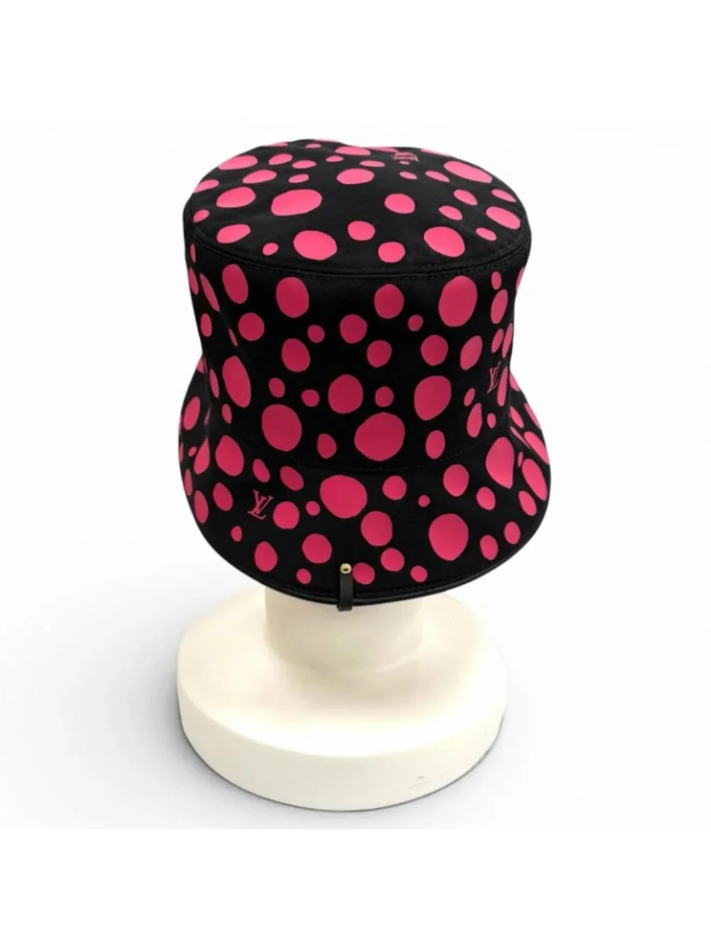 Louis Vuitton Yayoi Kusama Cotton Reversible Infinity Dot Hat Black Pink